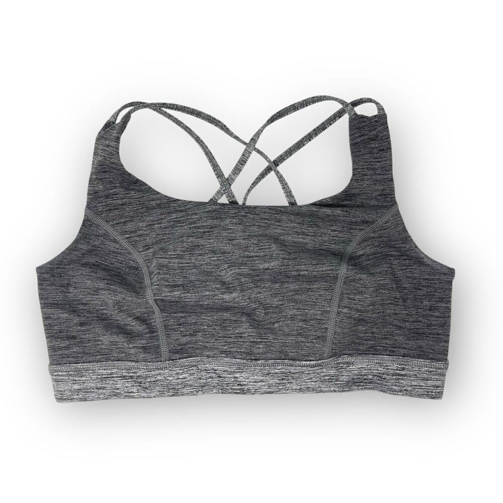 Torrid Active Sports Bra Charcoal Gray Strappy Spacedye Womens Plus Size 0/Large